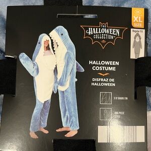 NWT Shark Plush Onesie Union Suit Costume XL